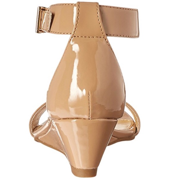 Embellished Jewel Patent Kitten Heel Wedge Sandal - Picture 2 of 5